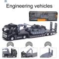 【3C VictoryEagle】Container Truck Toy 1 50 Scale C uflage Ta litary Vehicle Model Diecast Bk Car Toy with Flatbed Truck Container Perfect Birthday Gift for Boys rle Truck Trans rter Toy. 