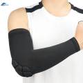 1 Piece Padded Arm Sleeve, Compression Arm Sleeve w/ Elbow Pad for Football, Volleyball,.