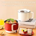 Multifunctional Mini Electric Cooker 1.5L Folding Handle Multi Cooker Multi Rice Cooker Portable Electric Hot Pot Non-stick Liner. 