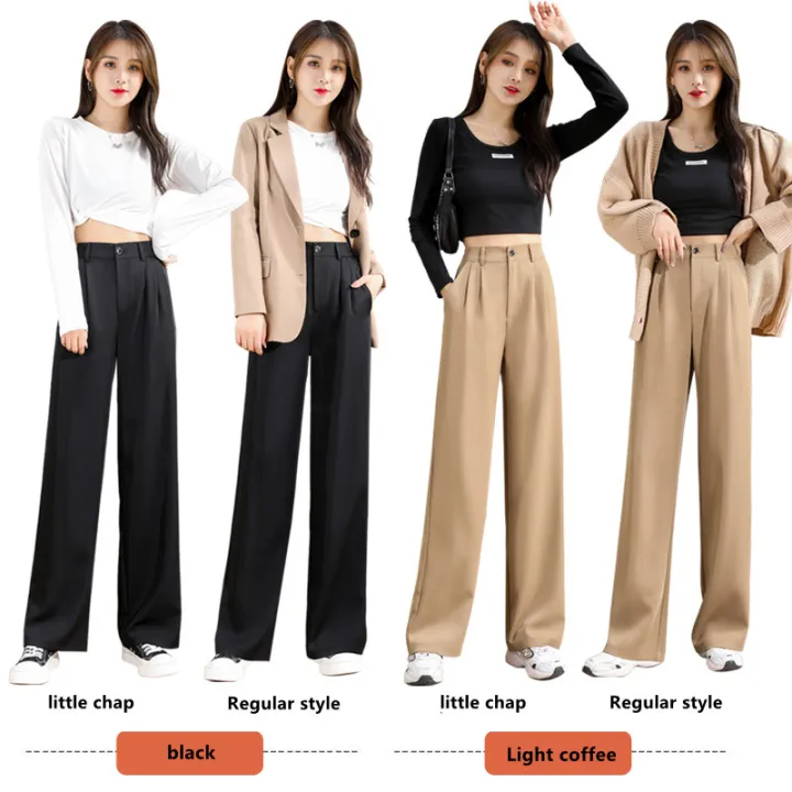 Women'S%20Loose%20Spring%20Summer%202024%20New%20High%20Waist%20Wide%20Legs%20Slim%20Casual%20Trousers%20Korean%20Fashion%20Trend%20Female%20Suit%20Straight%20Pants%20-%20Image%203