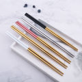 Chineese Stainless Steel Square Chopsticks Household Restaurant Utensils Sushi Dish.
