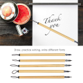 Bamboo -Qalam Pens, 5PCS Calligraphy Dip Pen, Vintage Handcrafted Calligraphy Pens (Round Nib Set). 
