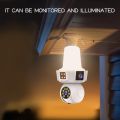 V380 PRO REAL 3 LENS BULB CAMERA FULL NIGHT COLOR 6MP( 2MP+2MP+2MP) WIFI  Three Lens 3 Screens Ip Cctv Color Night Vision Ptz Two Way Audio Security Light Bulb Camera. 