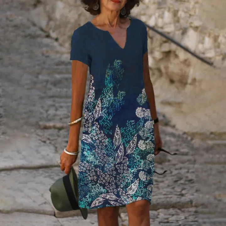 ni%20Dress%20Printed%20Loose-fitting%20Knee%20Length%20Dress%20-%20Image%205