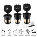 recafimil Reusable Refillable Coffee Capsules Coffee Cup Filter Compatible with keurig 2.0 3 PCS(S/M/L). 