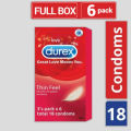 Durex  -Thin Feel Condom - Full Box - 3x6=18pcs. 