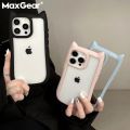 3D Cute Cat Ear Phone Case for iPhone 16 15 14 13 12 11 Pro Max happyLuxury Cartoon Transparent Shockproof Clear Acrylic Cover Bumper.