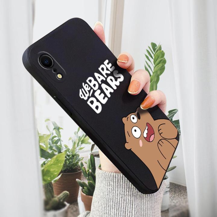 AMORVOR for iPhone XR Back Cover Cartoon Cute Panda Side design