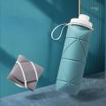 Folding Water Bottle Mini Portable Travel Silicone Water Cup Creative Outdoor Fitness Sports 600ml Water Bottle. 