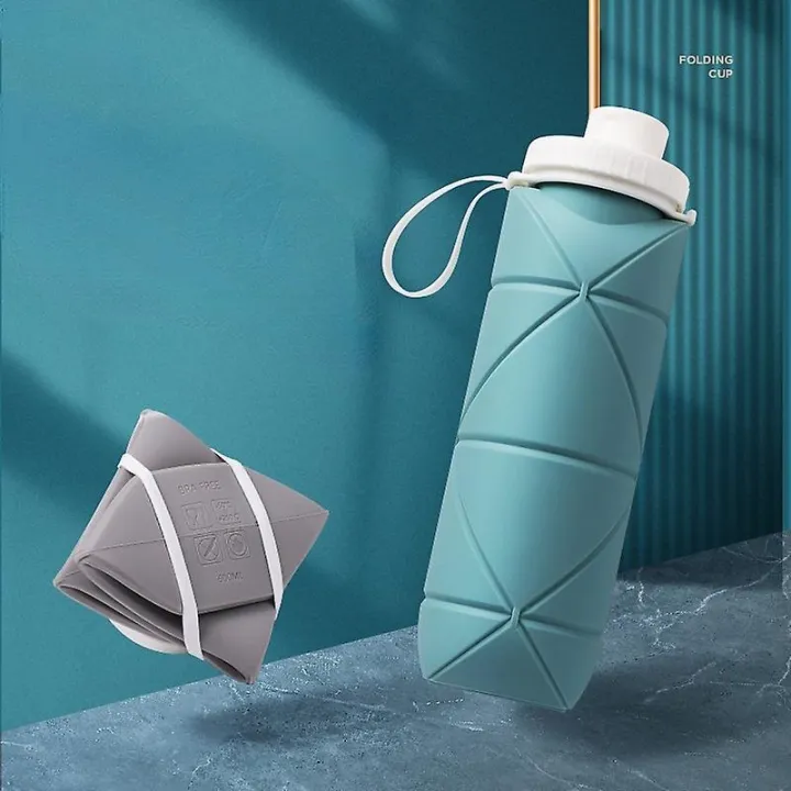 Folding Water Bottle Mini Portable Travel Silicone Water Cup Creative Outdoor Fitness Sports 600ml Water Bottle Daraz .bd