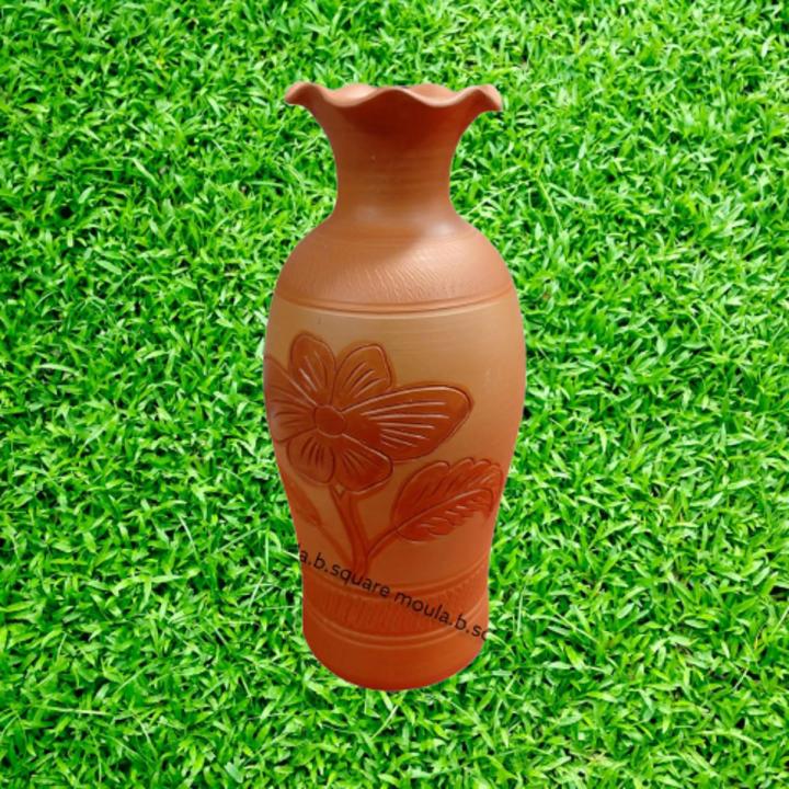 Clay Flower Vase King size 12 inch hight Matir Fuldani flower vase