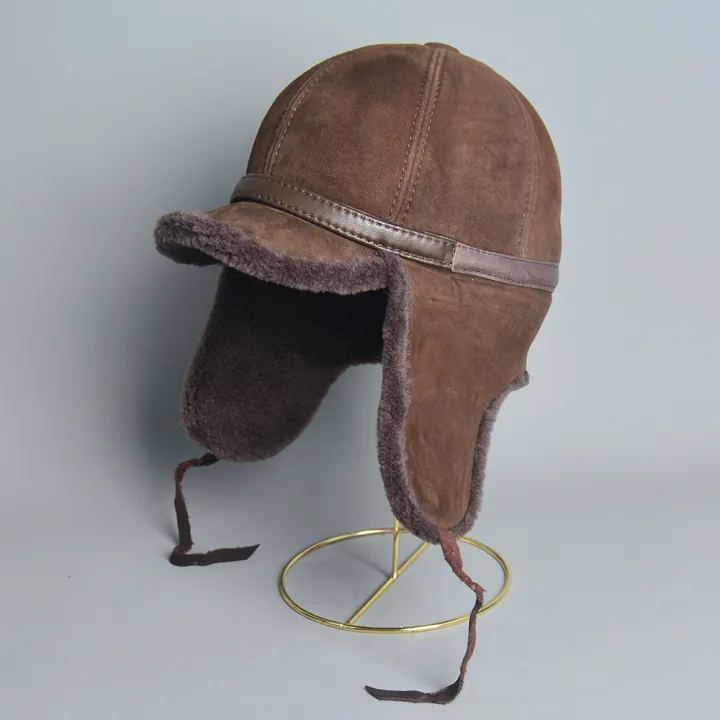 High%20Quality%202024%20Winter%20Leather%20Hat%20Men%20Fur%20Lamb%20Wool%20Warm%20Thick%20Earflaps%20Bomber%20Hats%20Men's%20Baseball%20Cap%20Russian%20Hat%20-%20Image%204
