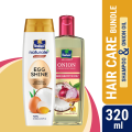 HAIR CARE BUNDLE - Parachute Naturale Shampoo Egg Shine 320ml & Onion Enriched Coconut Hair Growth Oil 200ml. 