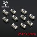 10pcs/lot 2x4 2*4*3.5 MM micro SMD Tact Switch side button Switch phone button. 