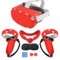 Silicone Protective Cover For Oculus Quest 2 Accessories Case VR Headset Head Face Cover Eye Pad Controller Cover Grip Full Set. 