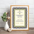 Nikah nama frame with glass wedding certificate. 