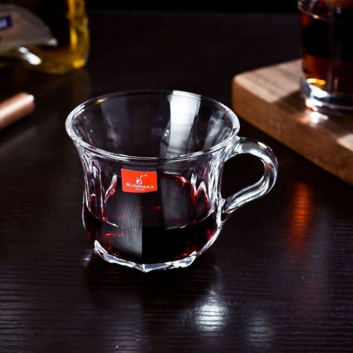 Crystal Clear Glass 6 Piece Tea Cup Set - Enjoy Your Tea In Style With This 6-Piece Tea Cup Set. Featuring A Laos Cup Design -These Crystal Clear Glass Cups Are Easy To Use And Clean