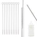 Stainless Straw Cleaning Brushes/ Long Handle Cup Brushes/ Chemistry Test Tube Glass Cleaning Brush/ Soft Hair Cleaner Brush/ Feeding Bottle Straw Washing Brush. 