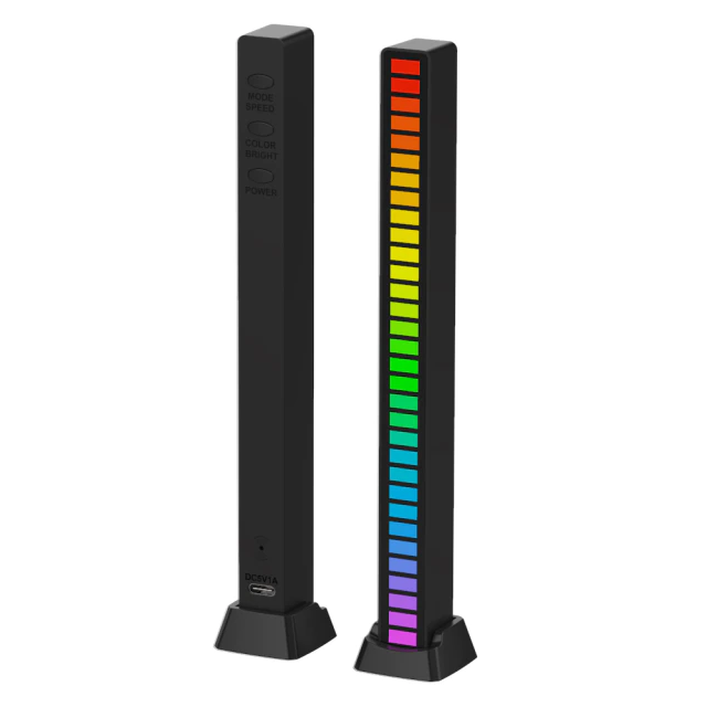 RGB Sound Control Rhythm Lights, Car Music Level Lights, 32 LED 18 Colors Audio Spectrum Analyzer