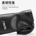 Middle Tube Non-Slip Waterproof Short Tube Rain Boots Men's British Kitchen Thick Bottom Rain Shoes Construction Site Rubber Shoes Shoe Cover Thermal Rain Boots Men. 