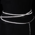 【Universal Car Parts Store】Rhinestone Waist Chain Fashion Thin Section Women's Ladies Elegant Luxury Dance Diamond Belt Bg-1296.