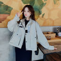 insWorkwear Short Jacket Women's Spring and Autumn Clothing2023New Korean Style Harajuku LoosebfEarly Autumn Fashionable Clothes on the Street.