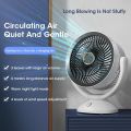 USB Air Circulation Electric Fan Non Rechargeable Table Desktop Portable Wall Mounted 360 Degree Rotation with Light for Home.