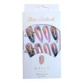 y2k Nails Five-pointed Star Pattern False Nails Halloween Style Long Coffin Ballet Press on Nails For Girl Full Cover Wearable. 