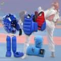 4 Pieces Karate Sparring Gear Thickened Boxing Gloves Vest. 