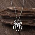 Lovely 4x3cm Spider Pendant Chain Necklace Silver Tone Spiderman For Men.