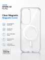 For Tecno Spark 40 Pro Plus MagSafe Compatible Shockproof Transparent Slim Fit Wireless Charging supported Phone Back Case Mobile-E_Store.