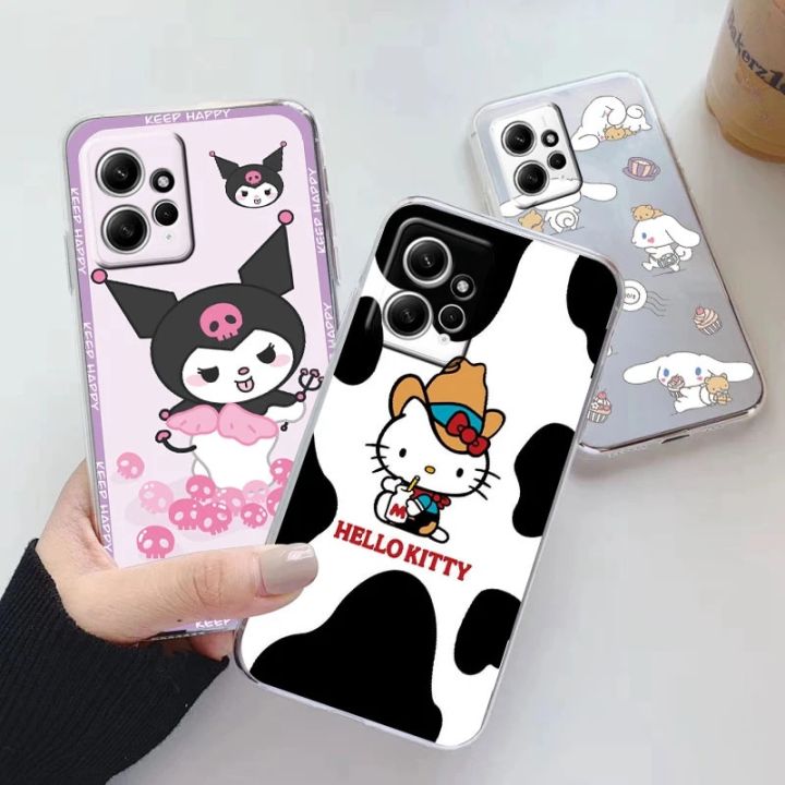 Hello Kitty Pochacco For Redmi Note 12 4G Phone Case Soft Silicone Transparent Rabbit Cute Anime Funda For Redmi Note12 Coque