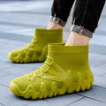 Cross-border short tube fashion men's waterproof shoes galoshes kitchen work rain boots rain boots anti-slip overshoes Korean version foreign trade wear.