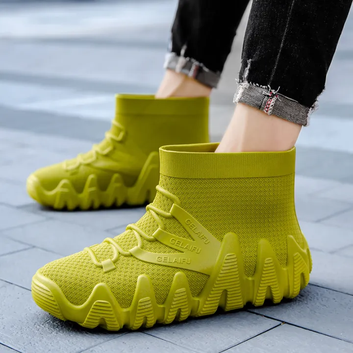 Cross-border%20short%20tube%20fashion%20men's%20waterproof%20shoes%20galoshes%20kitchen%20work%20rain%20boots%20rain%20boots%20anti-slip%20overshoes%20Korean%20version%20foreign%20trade%20wear%20-%20Image%207