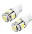 2 Pieces 5 LED SMD Parking Bulb 12v Package Universal Motorcycle Car Indicator Bright Lamp - White. 