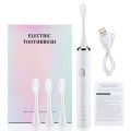 Sonic Electric Toothbrush Adult Smart Timer Brush 8 Mode Rechargeable Tooth Brushes with 4 Replacement Heads Set for Travel Gift. 