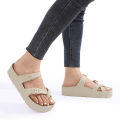 Comwarm Fashion Platform Sandals Women EVA Insole Clogs with Arch Support Adjustable Buckle Slippers Female Outdoor Beach Slides.