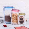 【Exclusive Offer】 5PCS Reusable Mason Jar Bottles Bags Nuts Candy Cookies Bag Waterproof Seal Fresh Food Storage Bag Snacks Sandwich Zip Lock Bags.