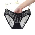 Transparent Mesh Panties Ladies Low-Waist Seamless Solid Color Underwear Breathable Ultra-thin Cool Briefs.