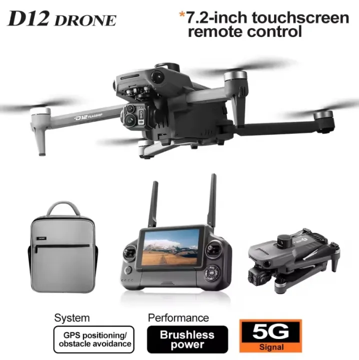 FLH%20New%20D12%20%20Drone%203-Axis%20Gimbal%20With%20Touch%20Screen%20Profesional%208K%20HD%20Camera%20FPV%20Obstacle%20Avoidance%20Brushless%20Dron%20Toy%20for%20adult%20%EF%BB%BF%20-%20Image%203