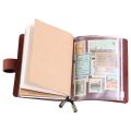 【Yurui】Leather Travel Journal Notebook Men & 5.2 x 4 Inches - Red Refillable Notebook Journals,A6 Leather Bound Travel Diary Art Drawing Sketchbook Journals to Write In. 