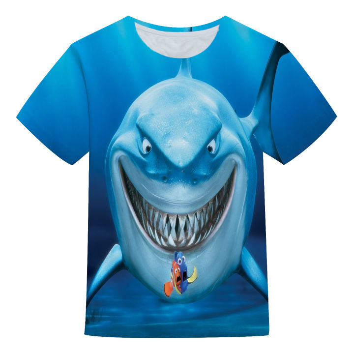 Baby%20shark%20summer%20short-sleeved%20clothing%20new%20children's%20clothing%203D%20T-shirt%20quick-drying%20polyester%20shirt%20boys%20and%20girls%20clothes%20-%20Image%204