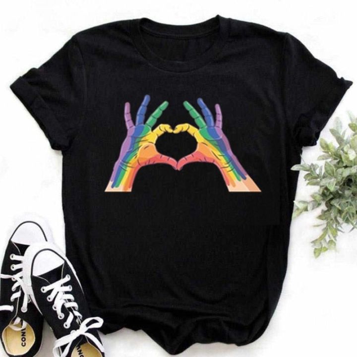 Maycaur%20New%20Finger%20Heart%20T%20Shirt%20Women%20Tops%20Korean%20Ulzzang%20Graphic%20Tees%20Women%20Fashion%20Women's%20T%20Shirts%2090s%20Girls%20Black%20Shirt%20-%20Image%206