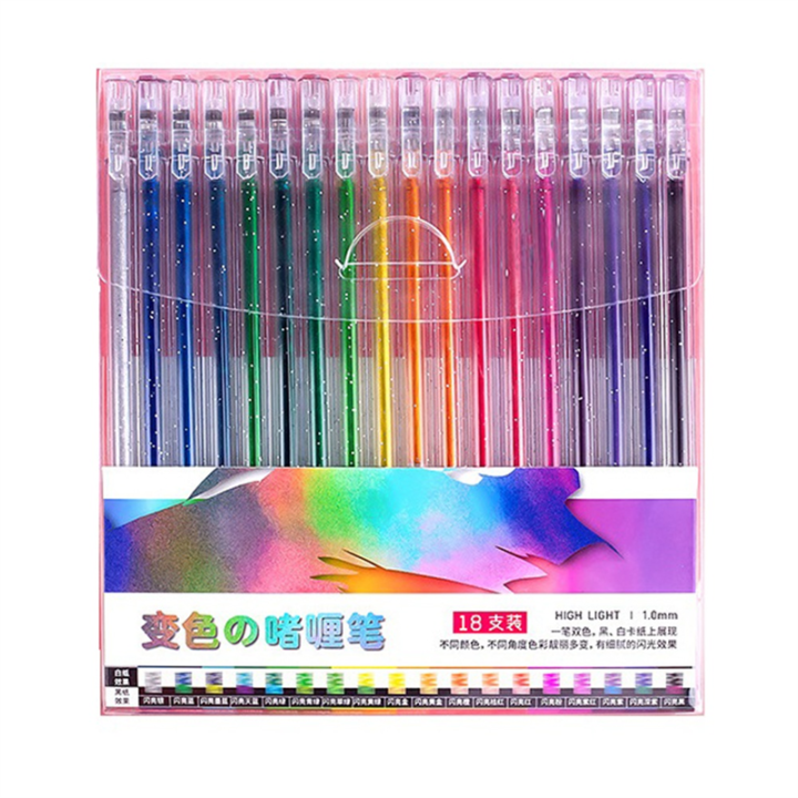 Glitter Gel Pen Kit Glitter Gel Pen Artist Colored Gel Markers Neon Pens for and Drawing B