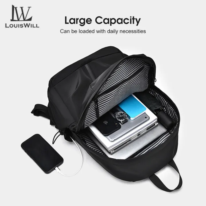 LouisWill%20Men's%20Waterproof%20Bag%20Oxford%20Cloth%20Large%20Capacity%20Backpacks%20Office%20Bags%20Shoulder%20Bag%20Computer%20Bag%20Casual%20Backpack%20Laptop%20Bags%20Business%20Backpacks%20Fashionable%20Men's%20Backpack%20-%20Image%204
