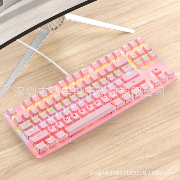 Bingdian%2087-key%20wired%20luminous%20floating%20keycap%20office%20gaming%20keyboard%20set%20pluggable%20blue%20switch%20real%20mechanical%20keyboard%20-%20Image%204
