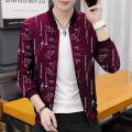Allover Print Trendy Winter Jacket For Men- Maroon - Jacket For Men.