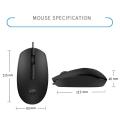 HP-M10 Wired USB Mouse with 3 Buttons High Definition 1000DPI Optical Tracking and Ambidextrous Design.