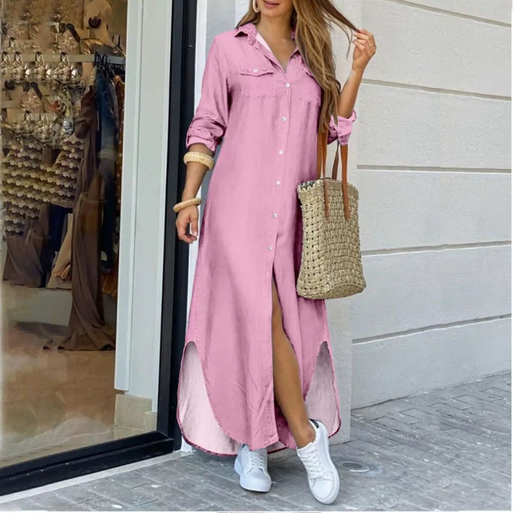 Ladies%20Casual%20Long%20shirt%20Plus%20Size%20Women's%20Clothing%20-%20Image%209