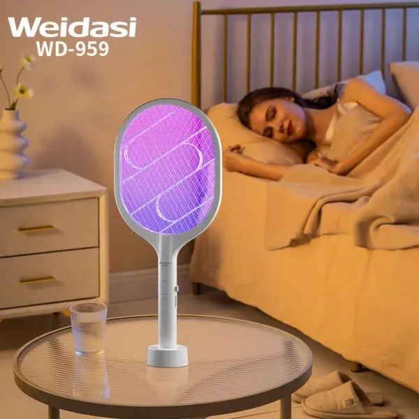 Weidasi%20WD-959%20Mosquito%20Bat%20Rechargeable%20with%20Lure%20Light%20Insect%20bugs%20Lamp%20Stand%20Holder%20USB%20Charging%20Cable%20Included%20Electric%20Swatter%20Lithium%20Ion%20Battery%20WD%20959%20Mosquito%20Bat%20-%20Image%204